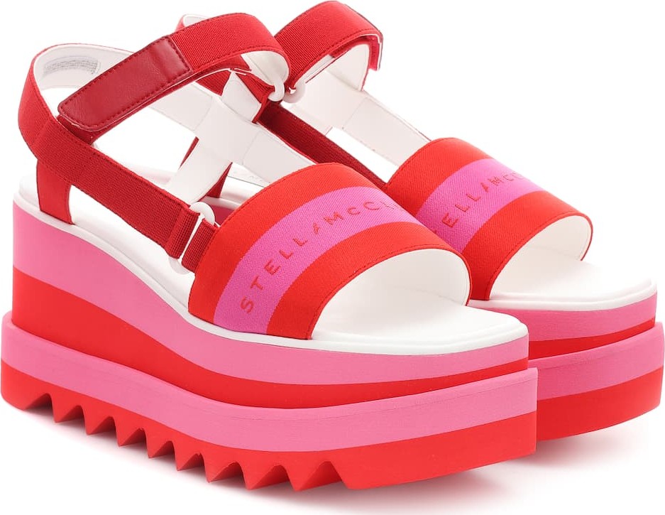 Stella McCartney Striped platform sandals