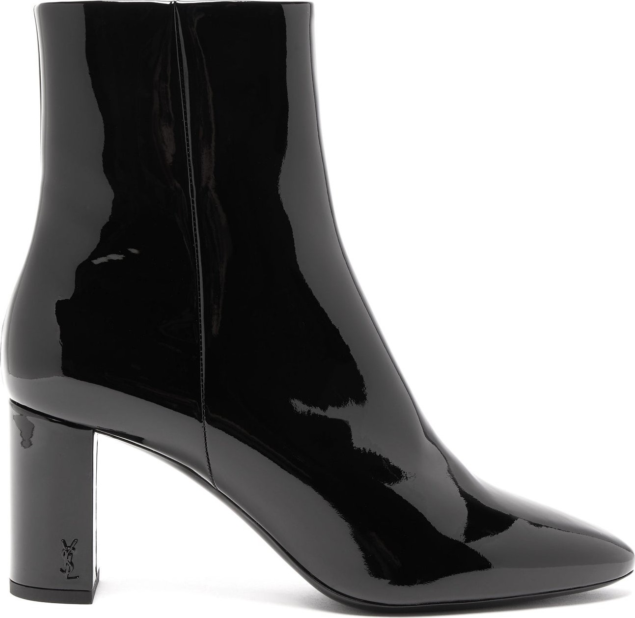 Saint Laurent Lou patent-leather ankle boots