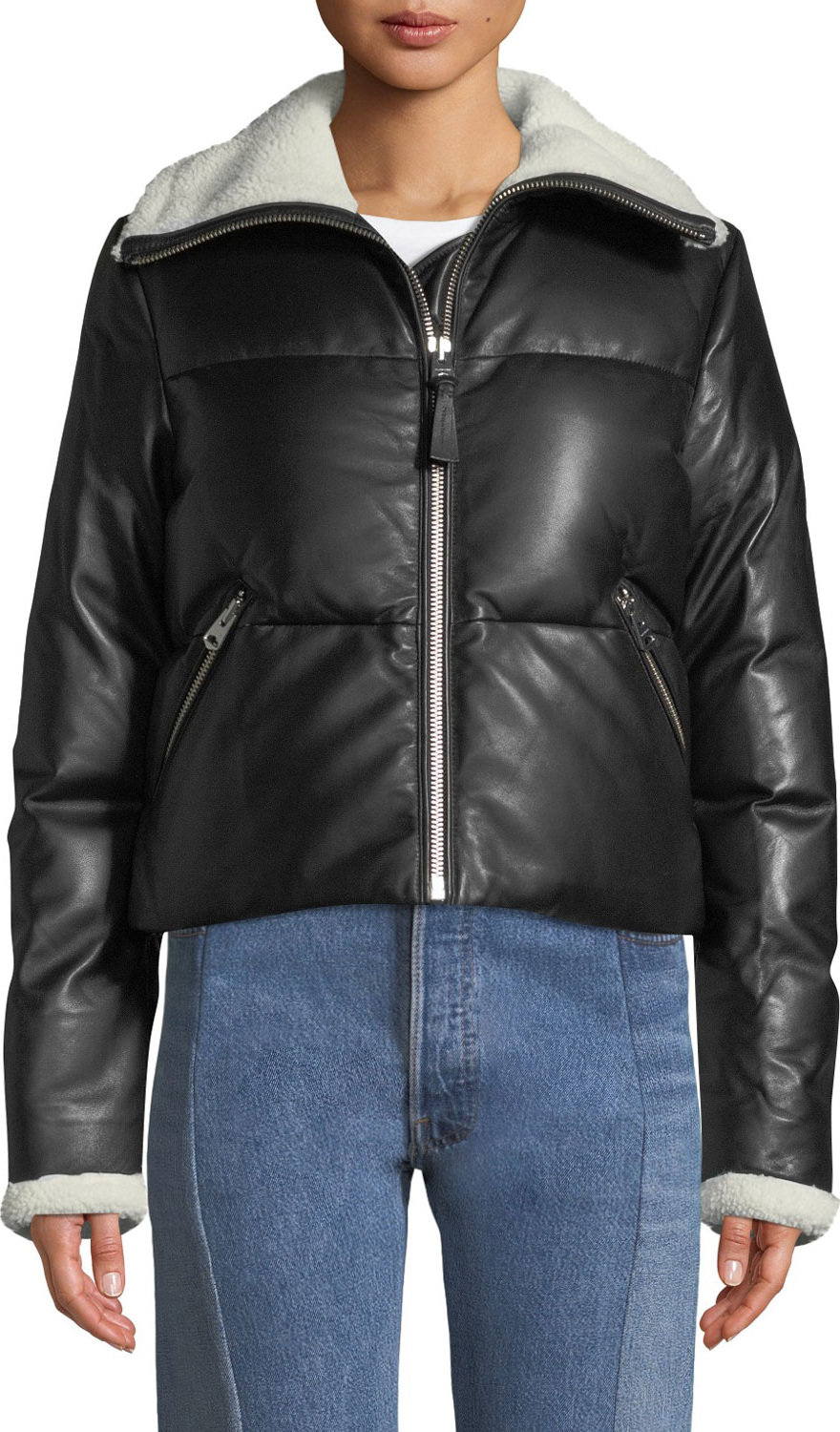 Mackage Cammi Down-Fill Leather Jacket