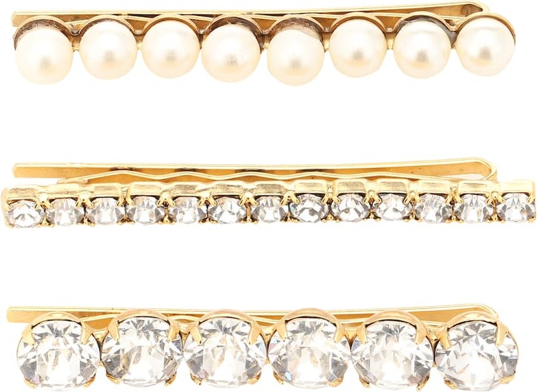 Jennifer Behr Exclusive to Mytheresa – Set of embellished barrettes