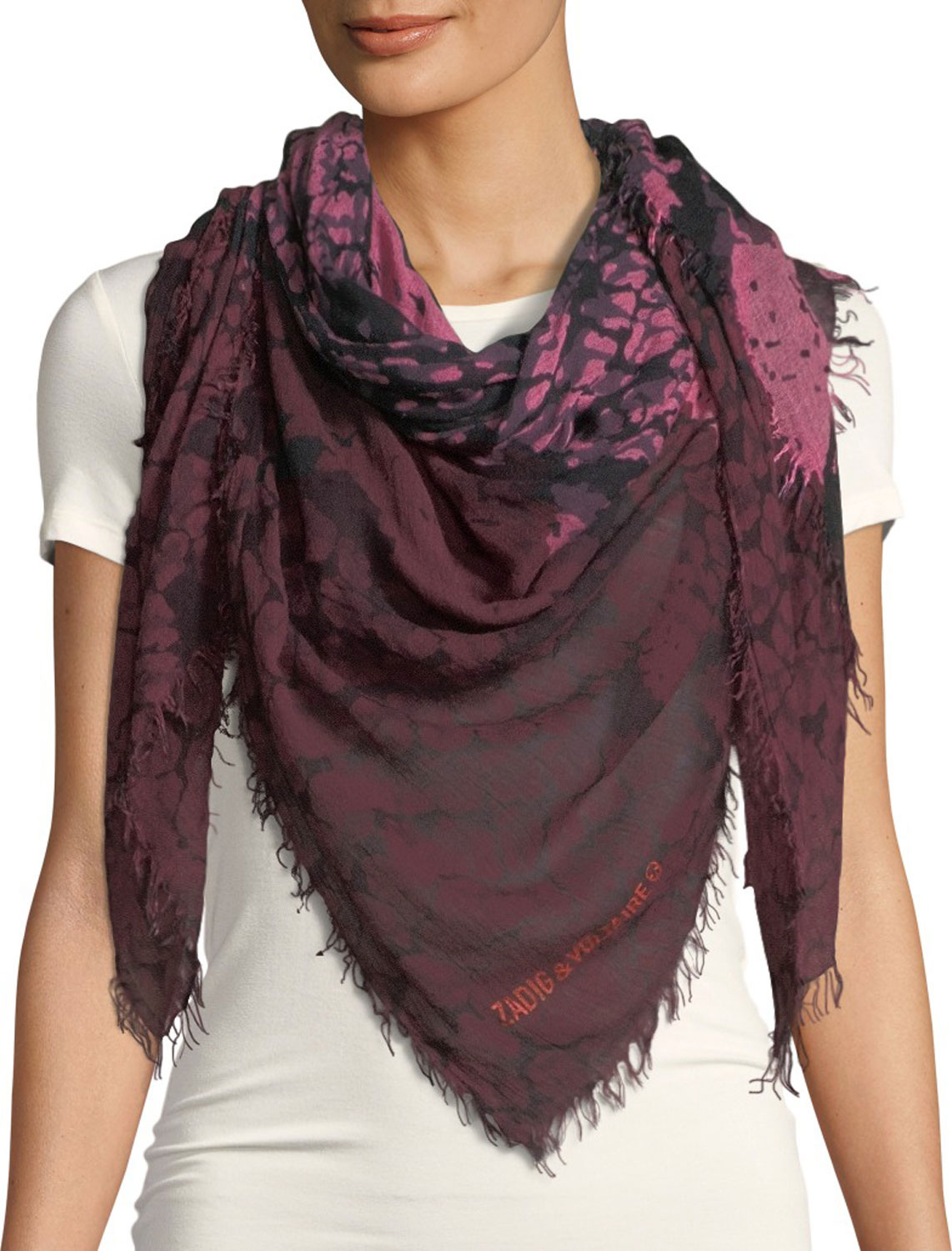 Zadig & Voltaire Delta Wild Fringe Scarf