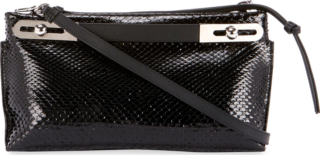 LOEWE Missy Small Python Clutch Bag