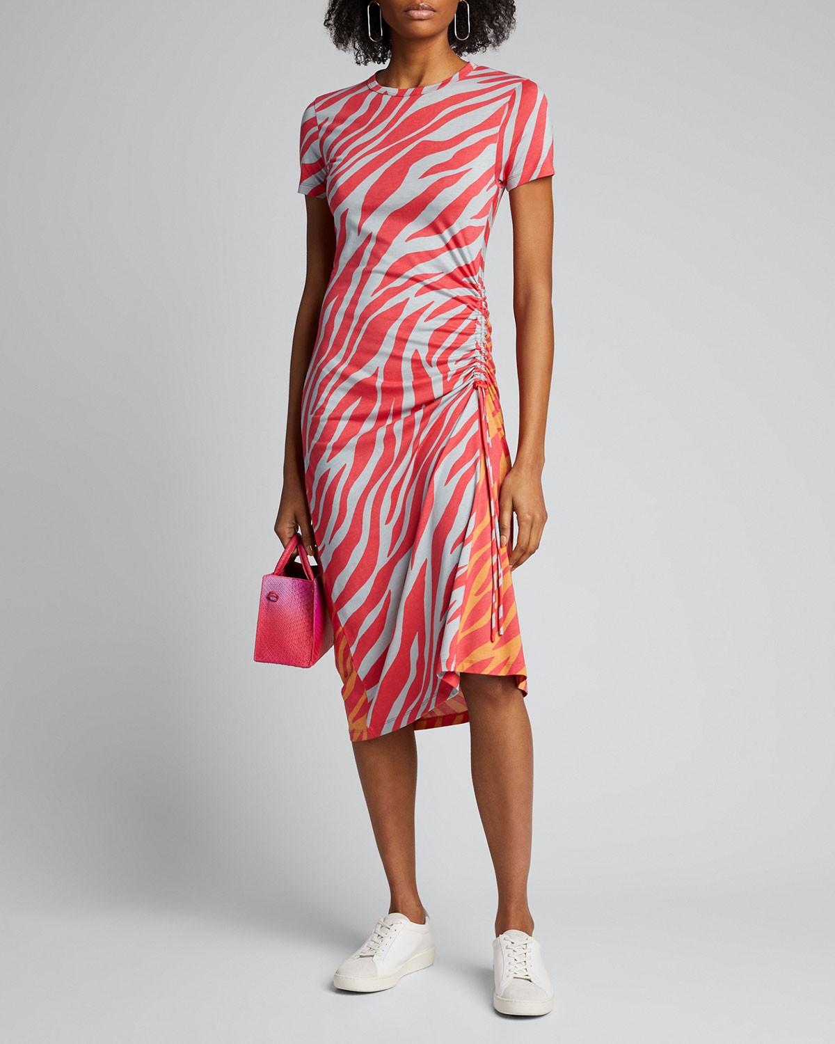 Rag & Bone Ina Tiger-Stripe Midi Dress