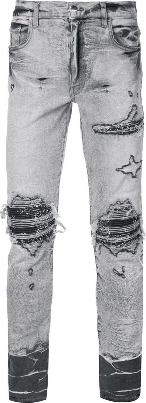 Amiri Charcoal Bandana jeans