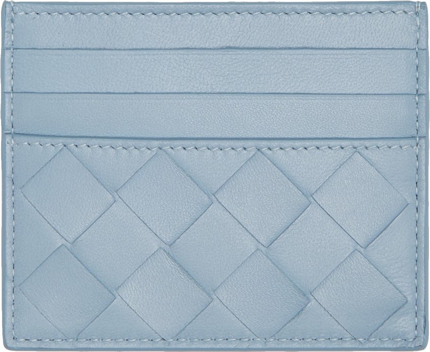 Bottega Veneta Blue Intrecciato Card Holder