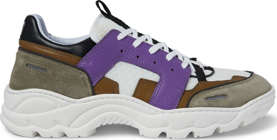 AMI Lucky 9 Mesh, Suede and Leather Sneakers AMI Lucky 9 Mesh, Suede and Leather Sneakers