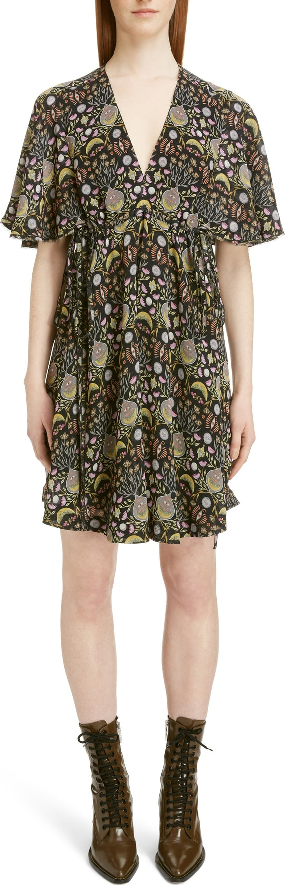 Chloe Blossom Print Georgette Dress