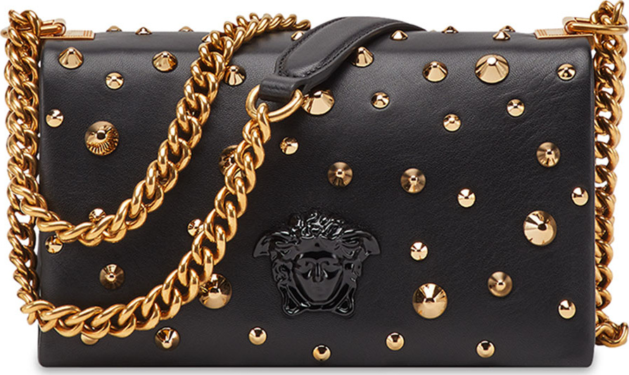 Versace Napa Crossbody Bag with Borchie Punk Studs