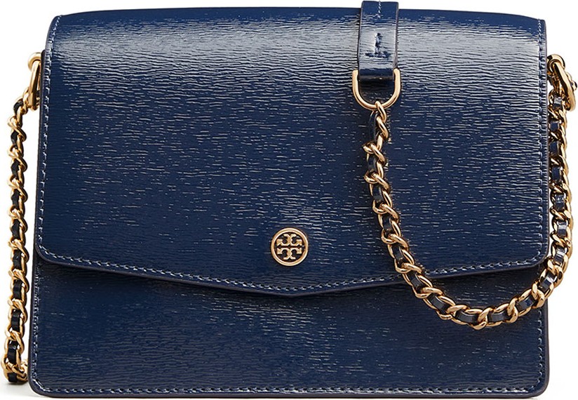 Tory Burch Robinson Convertible Shiny Shoulder Bag