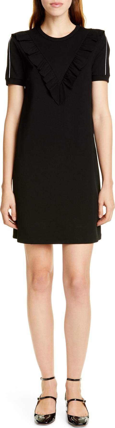 RED Valentino Ruffle Yoke Shift Dress