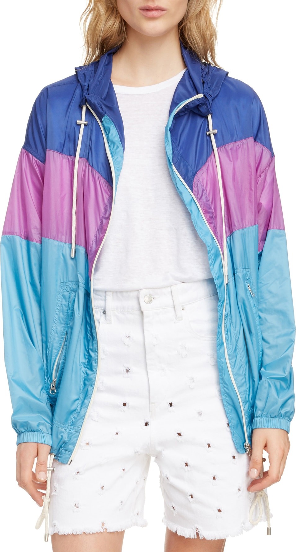 Isabel Marant Etoile Kyriel Colorblock Hooded Jacket