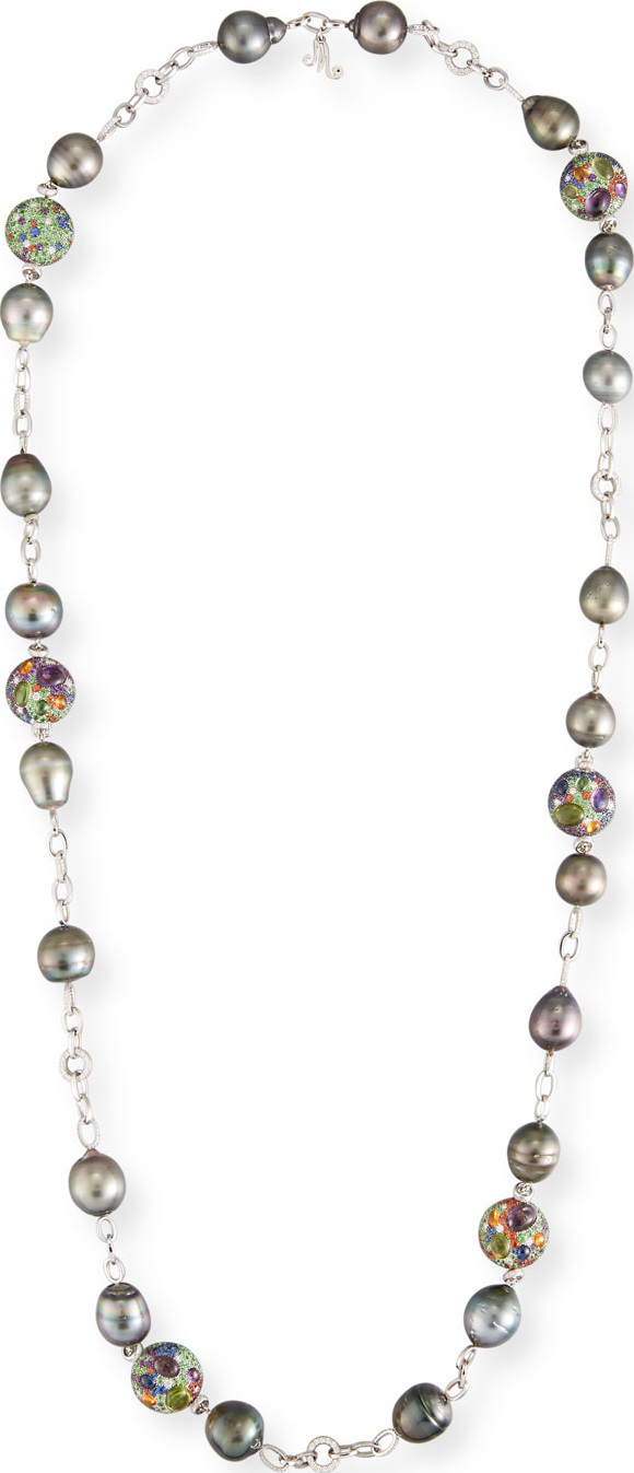 Margot McKinney 18k Diamond Chain & Pearl Necklace