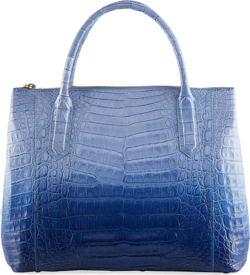 Nancy Gonzalez Nix Medium Ombre Crocodile Zip Tote Bag