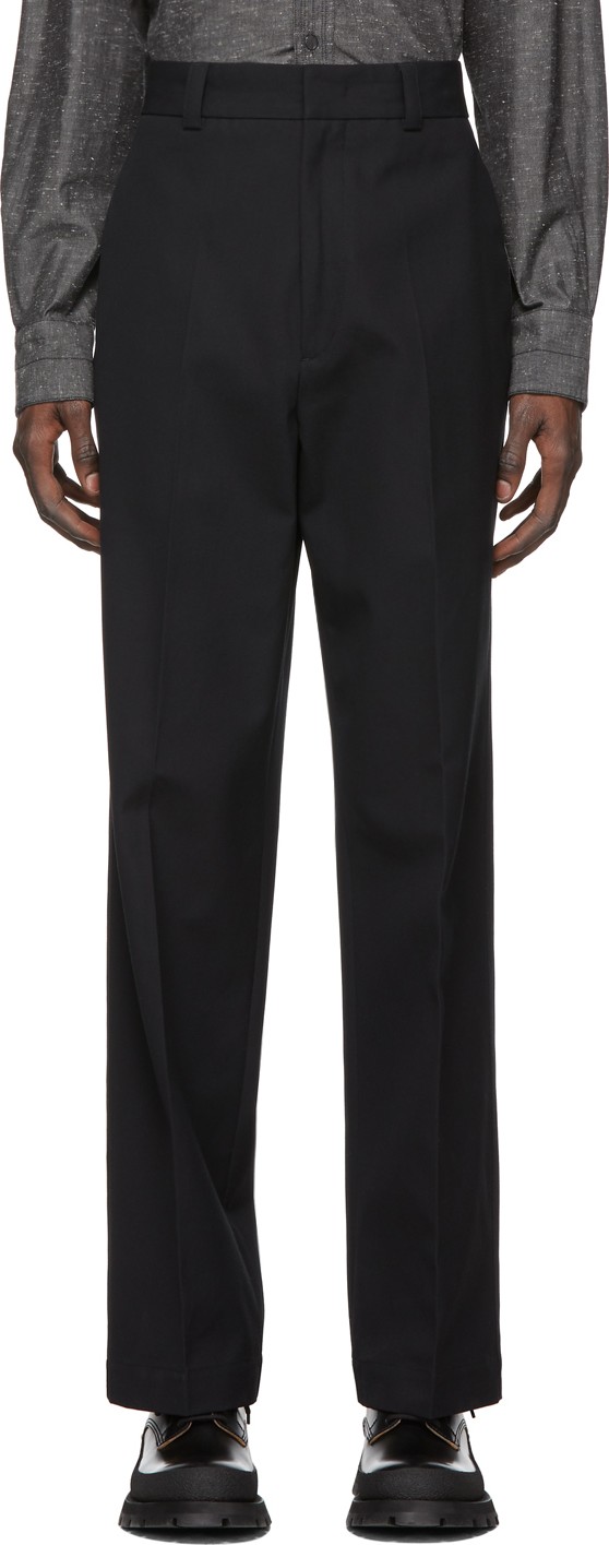 Jil Sander Navy Embroidered Trousers