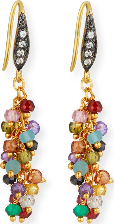 Margo Morrison Multi-Stone Cluster Dangle Earrings