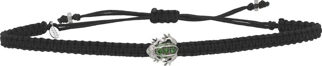 Pippo Perez Pull-Cord Bracelet with Garnet Frog