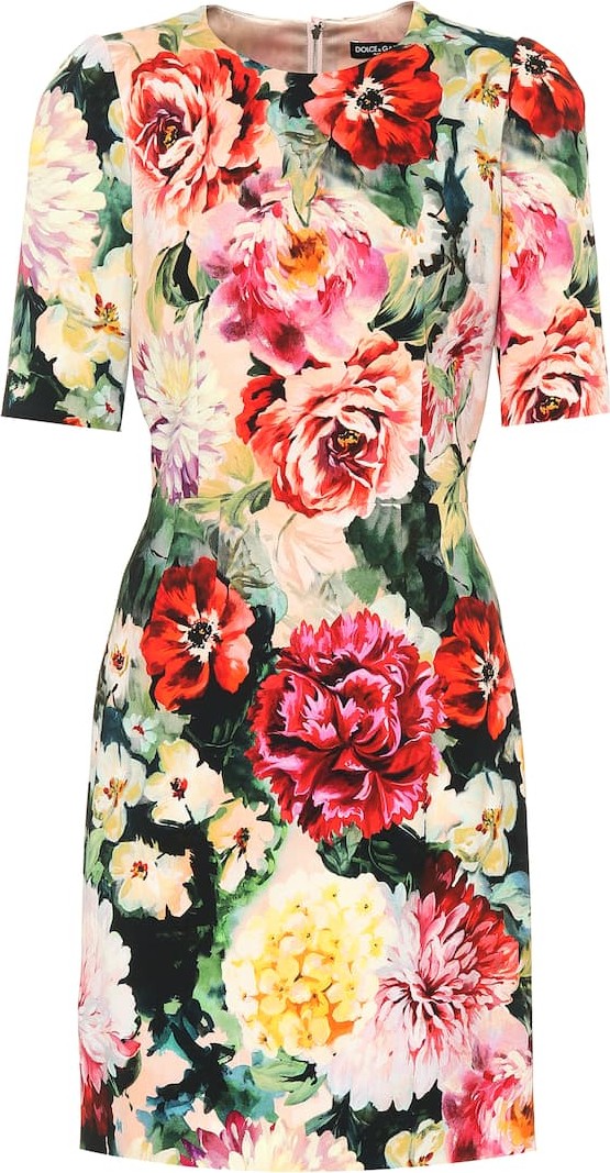 Dolce & Gabbana Floral printed crêpe minidress