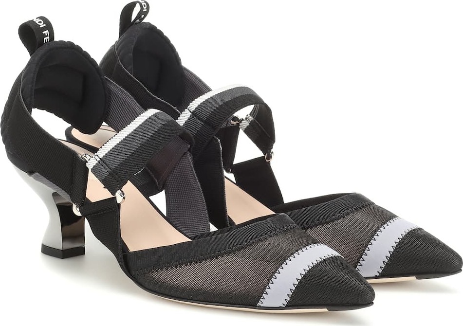 Fendi Colibri slingback kitten heel pumps