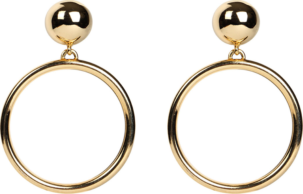 Ben-Amun Hoop Drop Clip-On Earrings