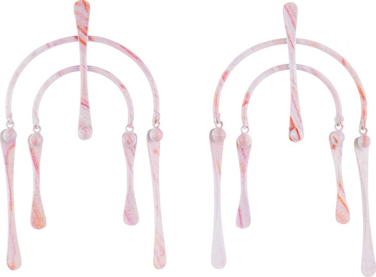 DANNIJO Kamil Dangle Earrings, Marble