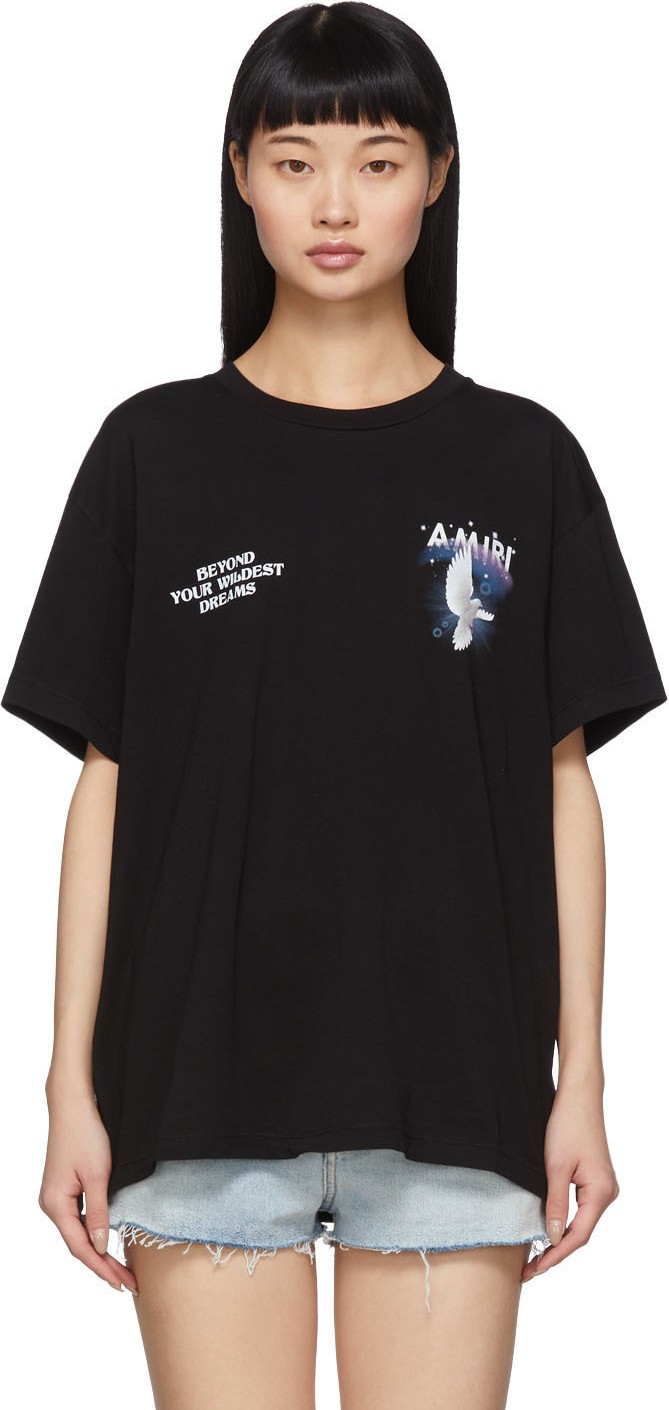 Amiri Black Rainbow Dove T-Shirt