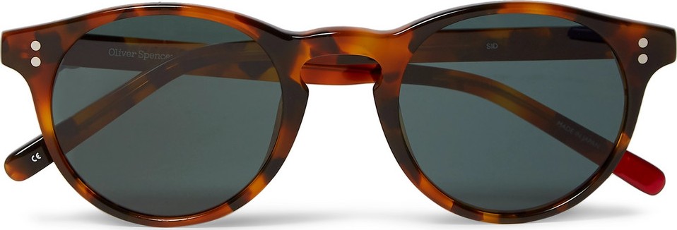 Oliver Spencer Sid Round-Frame Tortoiseshell Acetate Sunglasses