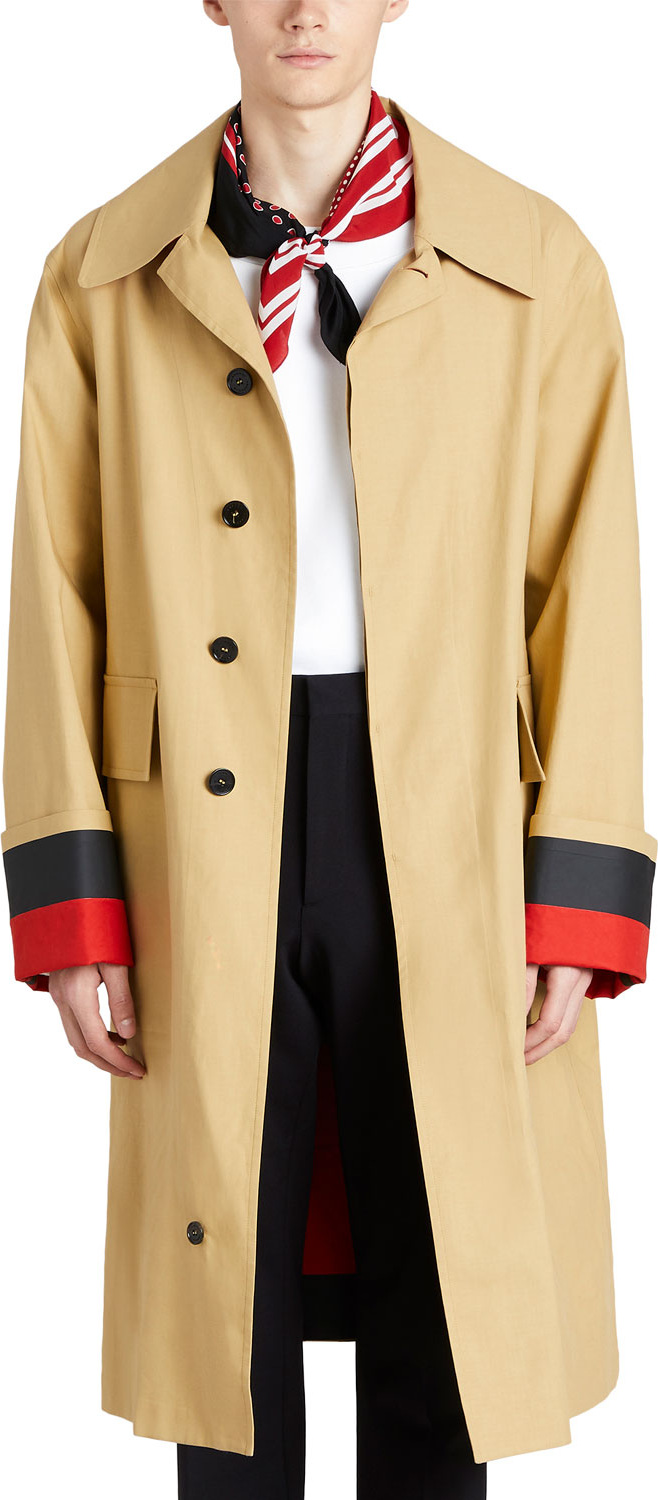 Burberry London England Bonded Poplin Single-Breasted Car Coat