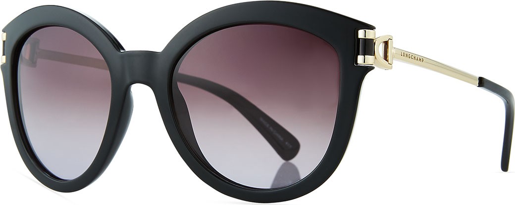 Longchamp Plastic & Metal Cat-Eye Sunglasses