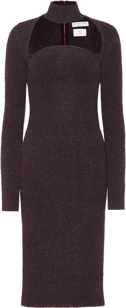 Bottega Veneta Silk-blend midi dress