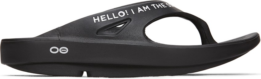Takahiromiyashita The Soloist Black & White OOFOS Edition OOriginal Flip Flops
