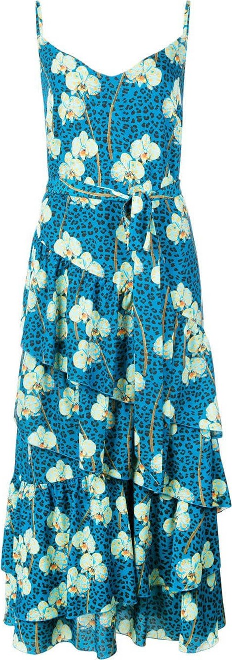 Borgo De Nor Mixed print midi dress