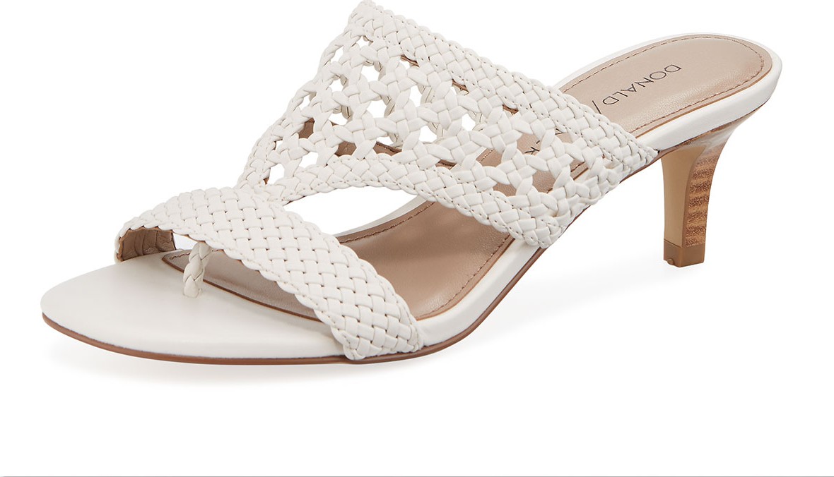 Donald J Pliner Kikki Woven Leather Slide Sandals