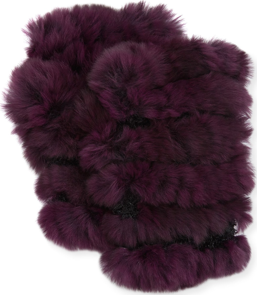 Jocelyn Fingerless Fur Mittens