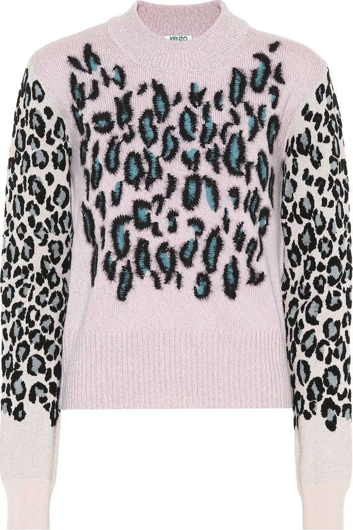 KENZO Leopard jacquard sweater