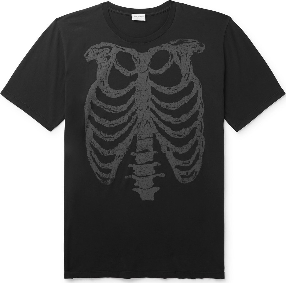 Saint Laurent Printed Cotton-Jersey T-Shirt