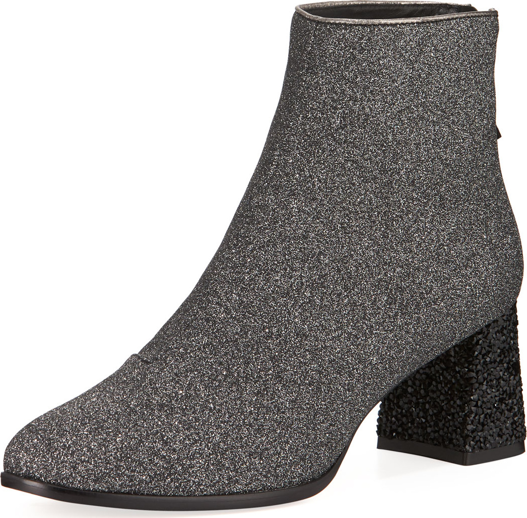 Sophia Webster Stella Glitter Zip Booties