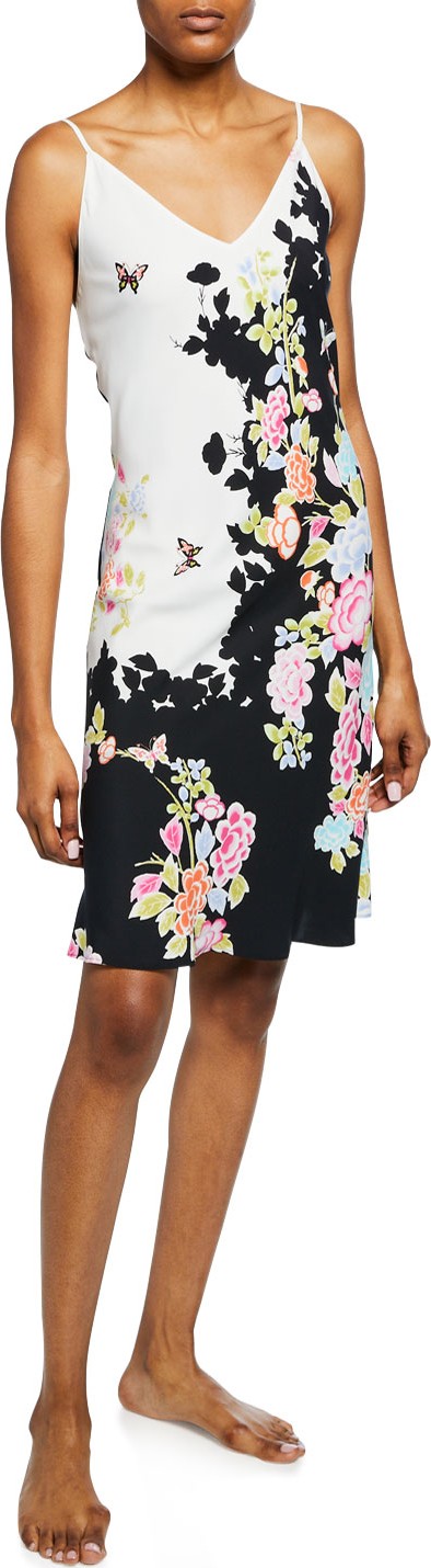 Natori Gardenia Floral-Print Nightgown