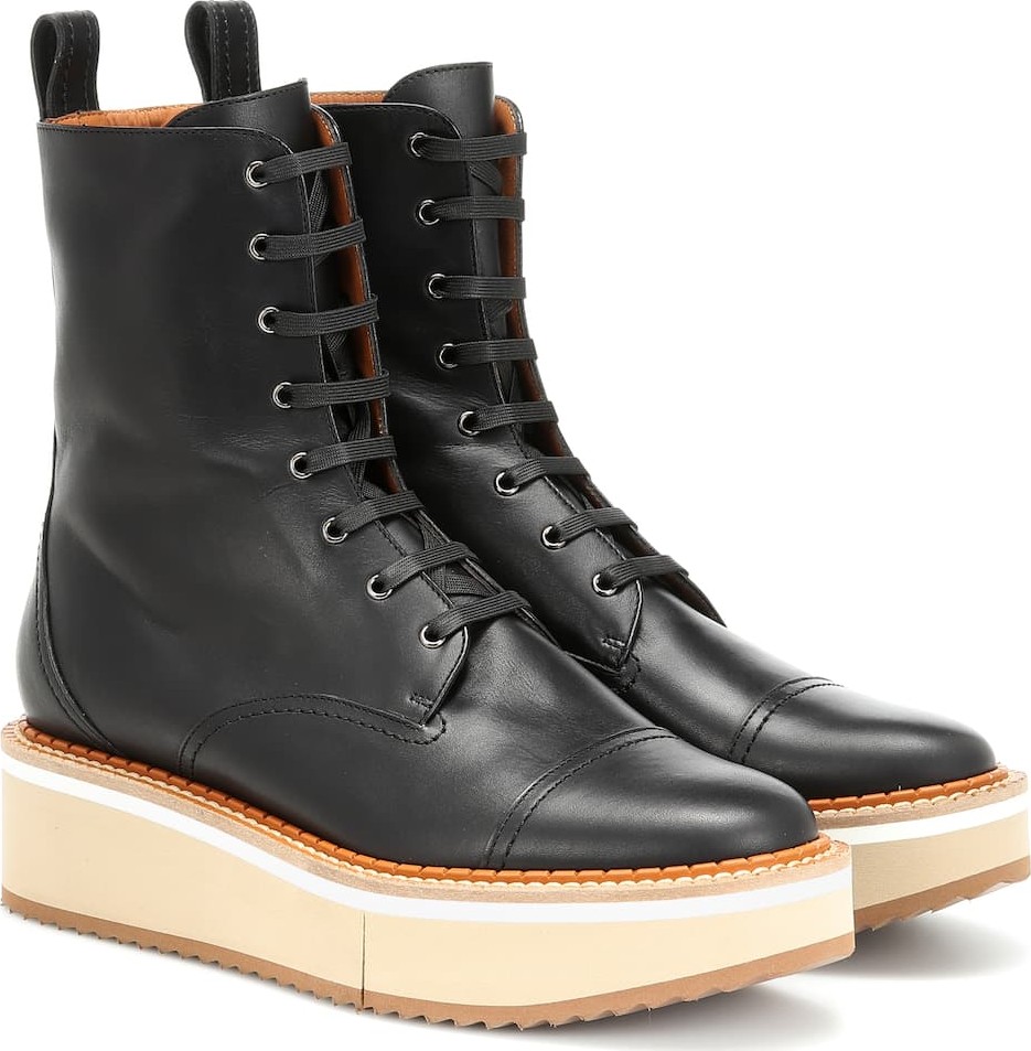 Robert Clergerie British leather ankle boots