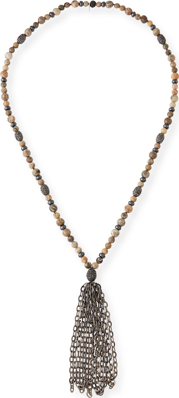 Hipchik Couture St. Barths Chain Tassel Necklace