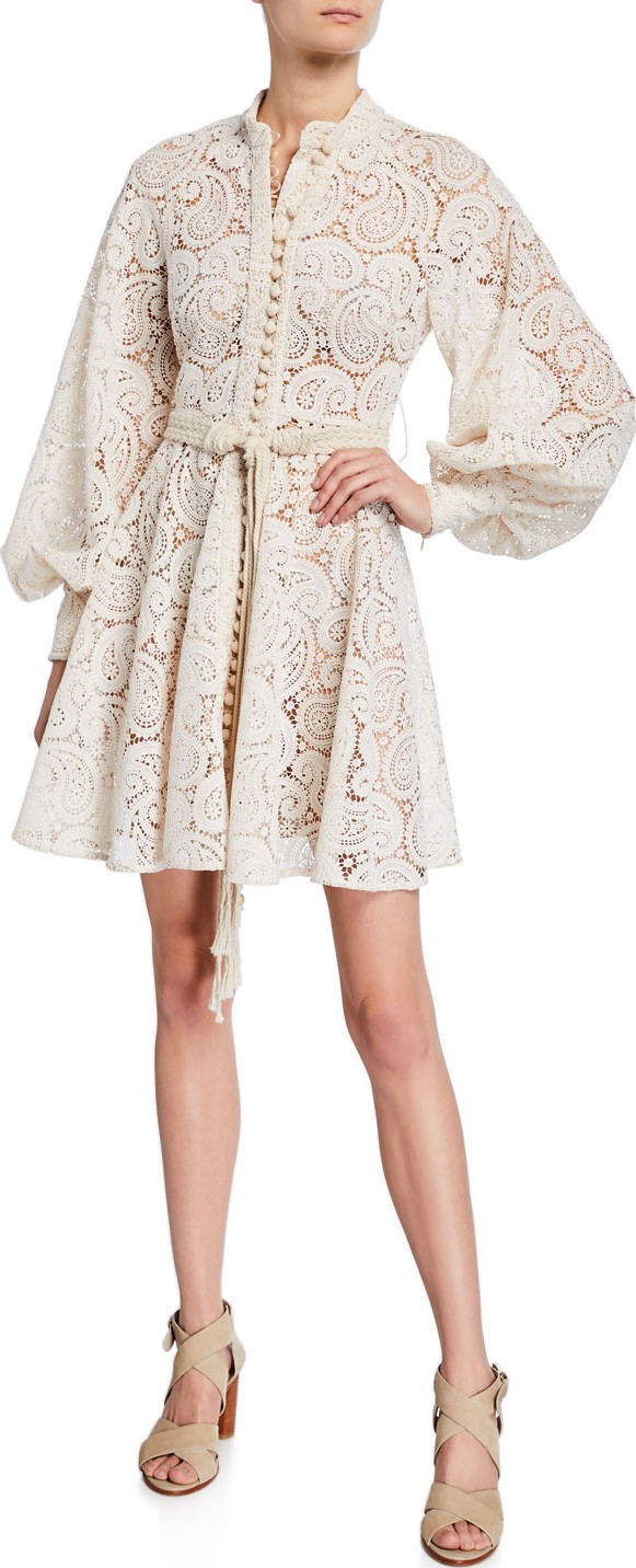 Zimmermann Amari Paisley Lace Mini Dress