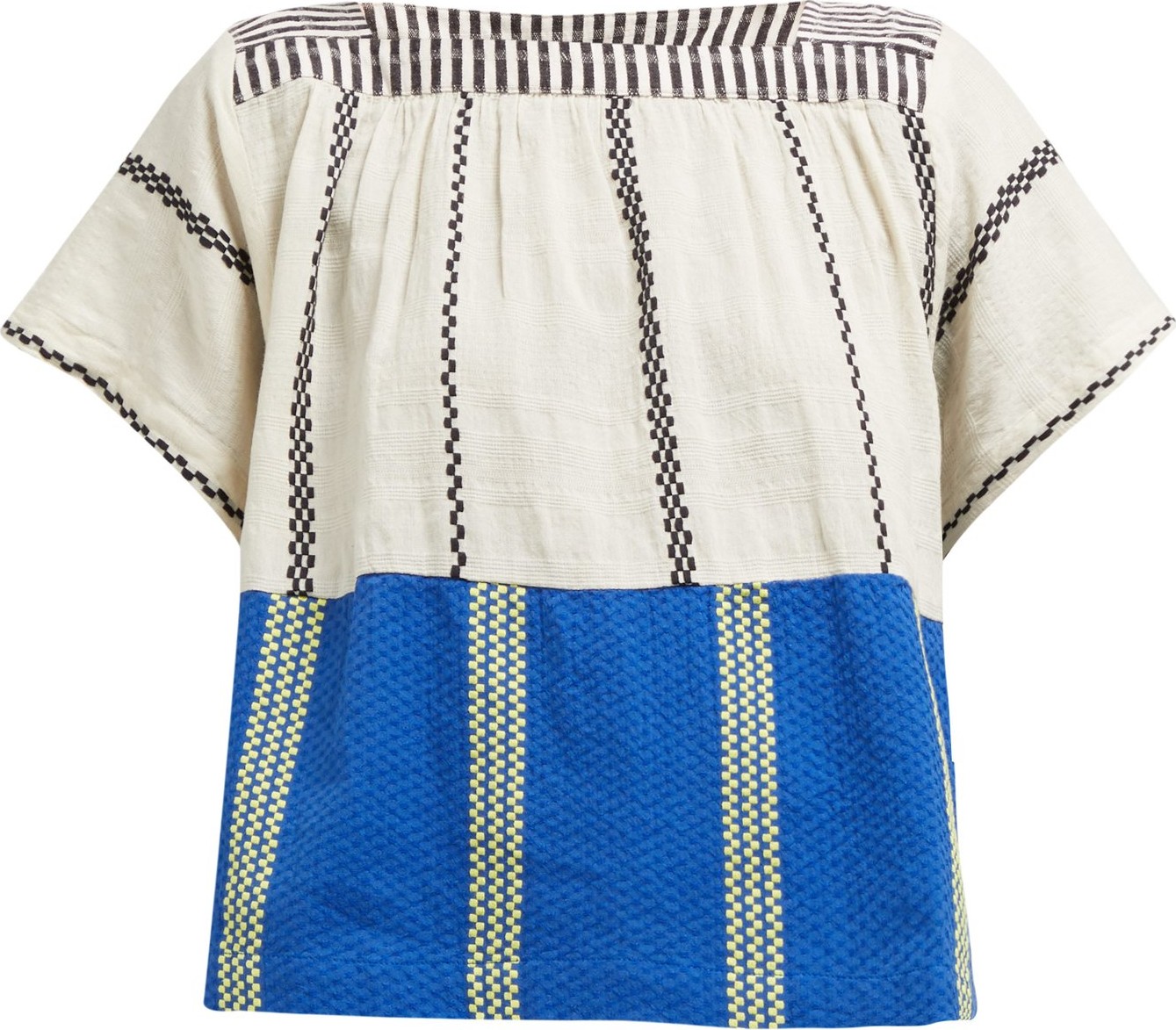 ace&jig Vista Aztec striped cotton-voile top