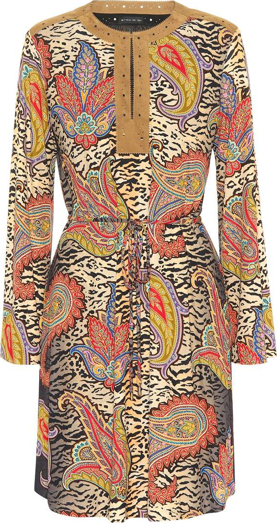 Etro Printed tie-waist dress