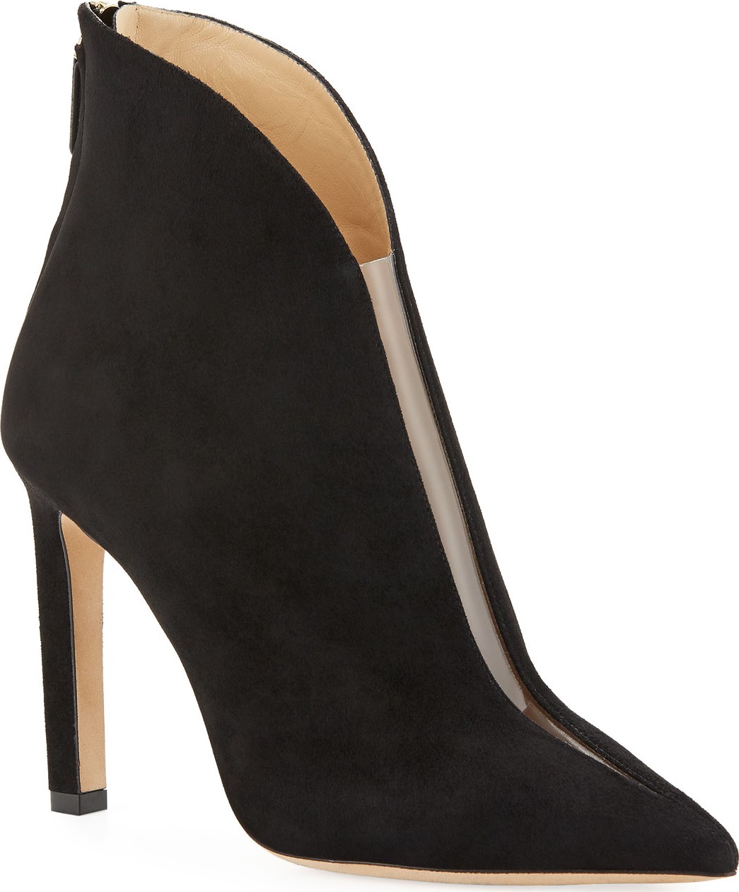 Jimmy Choo Bowie Plunge Suede Booties