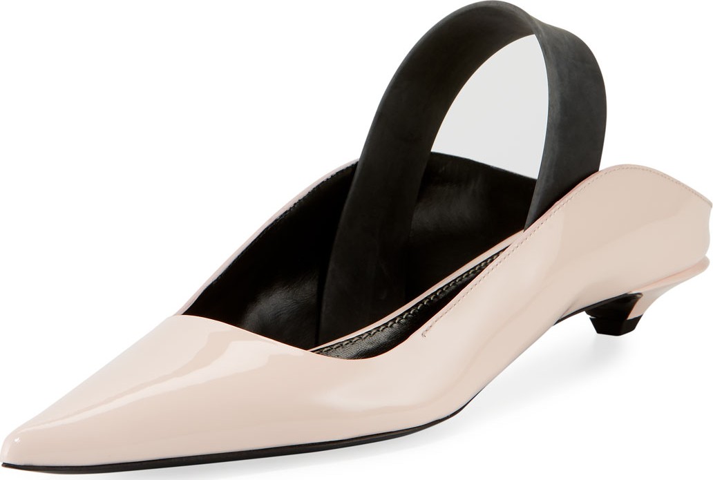 Proenza Schouler Leather Mules with Latex Strap