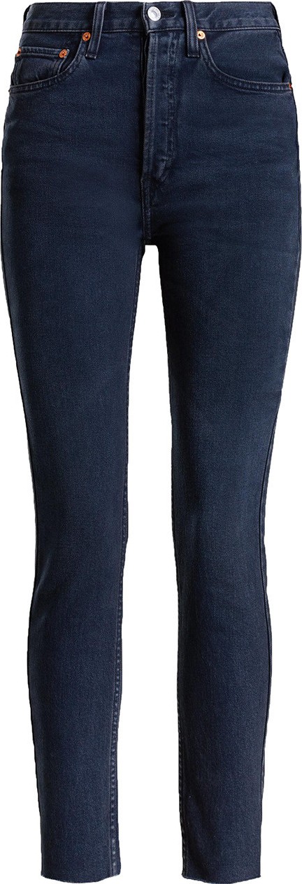 RE/DONE High Rise Ankle Crop Skinny Jeans