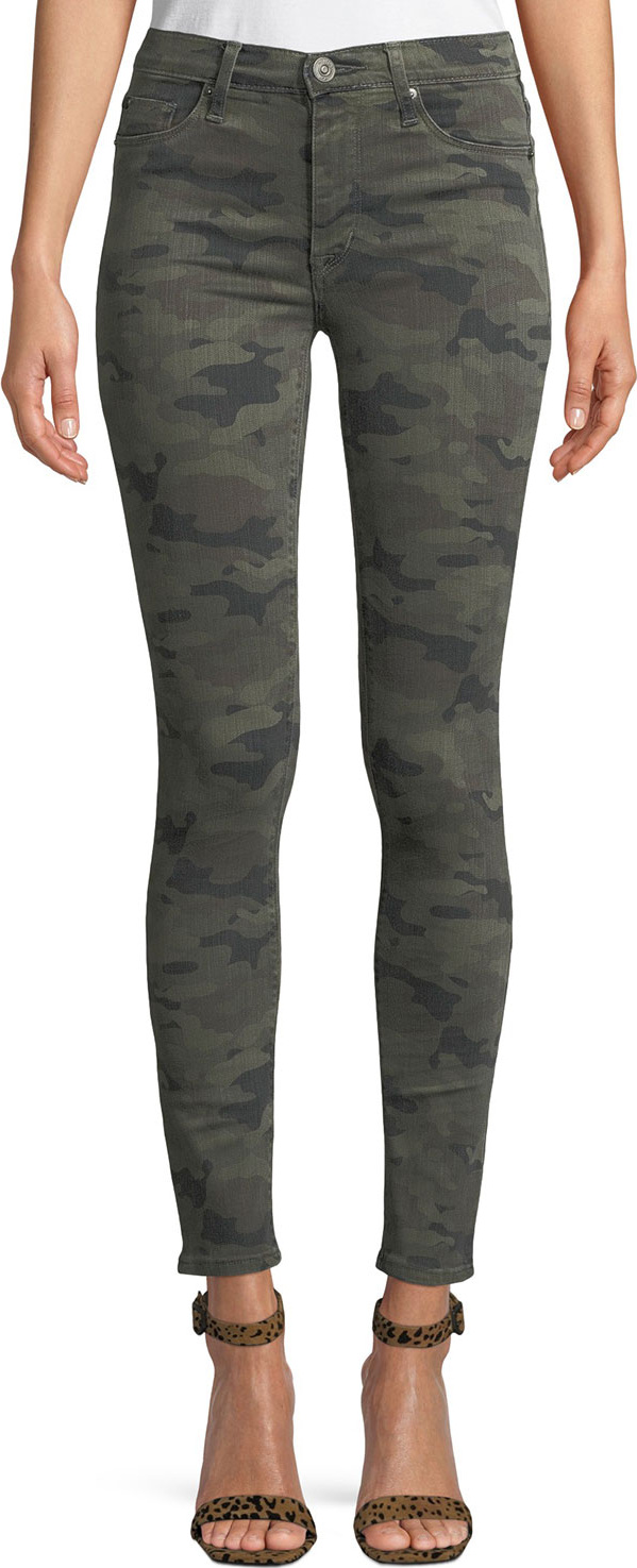 Hudson Barbara High-Rise Camo-Print Skinny Jeans