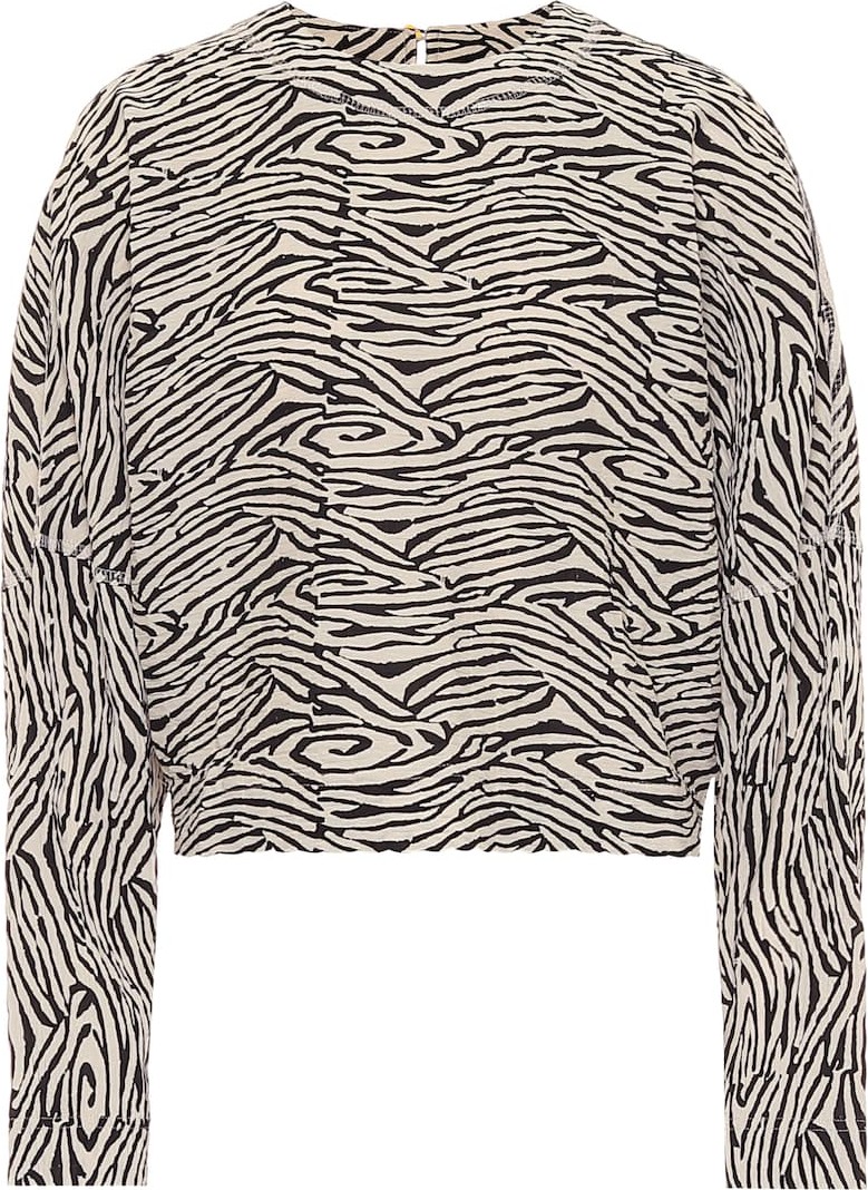 Nanushka Louise cropped zebra-print sweater