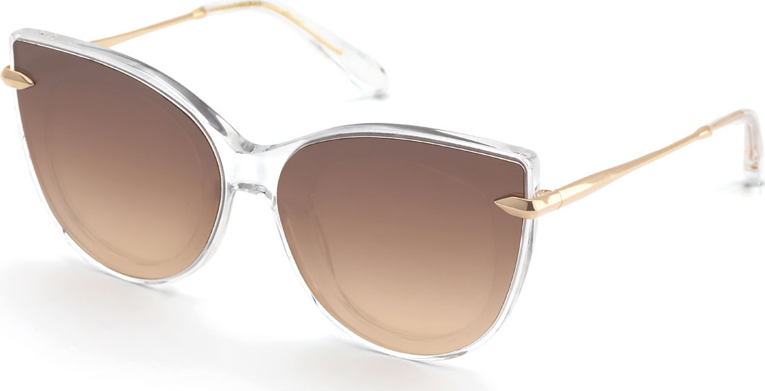 KREWE Laveau Cat-Eye Acetate & Metal Mirrored Sunglasses