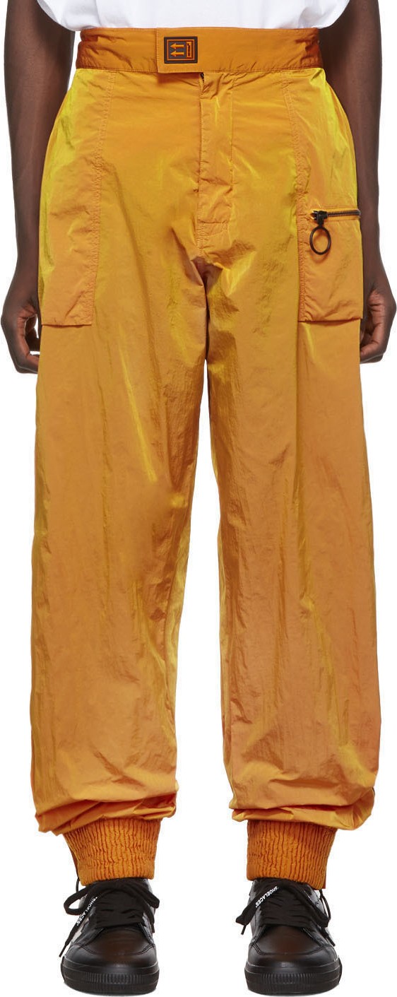 Off White Orange Nylon Track Pants