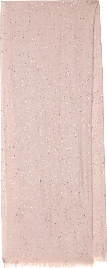 Brunello Cucinelli Embellished cashmere-blend scarf